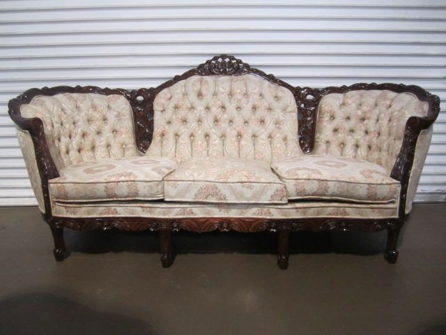 C11-1 CARVED SOFA, LOVESEAT & CHAIR SET - 7