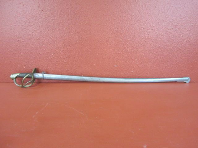 A20-2 FRENCH CAVALRY OFFICER'S SABRE: With buffalo horn grip. Circa 1860. Measures 45 1/4" long. Estimate $200 - $400
