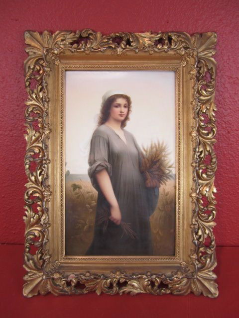 A55-14 GERMAN KPM PORCELAIN PLAQUE: Hand painted. 19th Century. Measures 18 3/4" x 13 1/2" with frame. Estimate $6,500 - $8,000