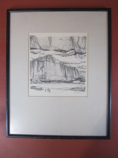 F51-5 SIGNED DON PERCEVAL FRAMED ART: Well listed American artist. Signed lower right corner. Measures 21 3/4" x 16 3/4" with frame. Estimate $200 - $500