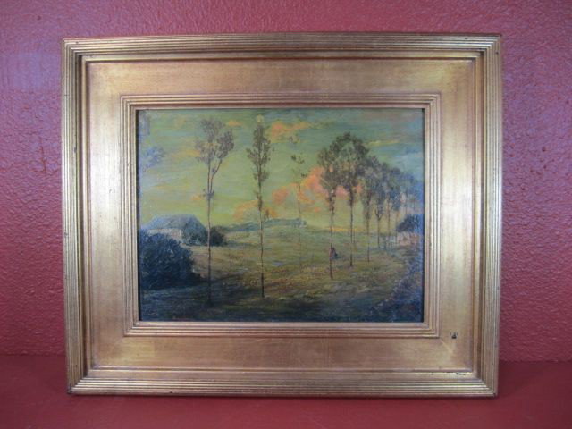 C15-4 SIGNED "PAUL DOUGHERTY" OIL PAINTING: Listed California artist (1877-1947). From a private collection. Board only measures 12" x 15 3/4". Estimate $3,000 - $5,000
