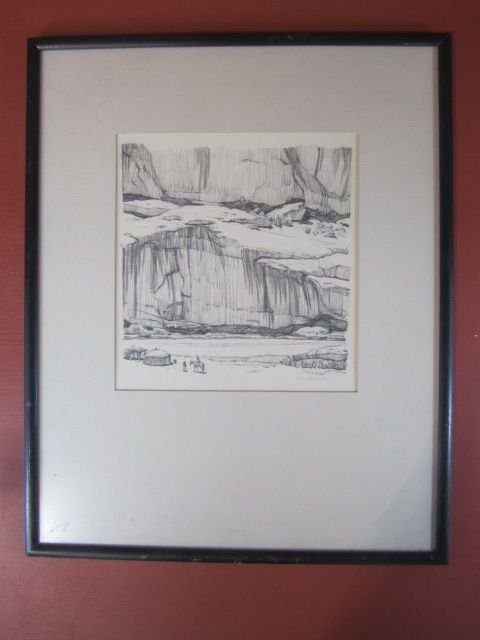 F51-1 SIGNED DON PERCEVAL ARTWORK: Well listed American artist. Measures 21 3/4" x 16 3/4" with frame. Estimate $50 - $150 Starting Bid $30