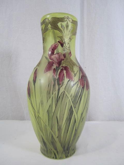 G80-7 SIGNED DAUM NANCY VASE: Measures 12 1/2" tall. Estimate $1,500 - $2,500 Starting Bid $1,000