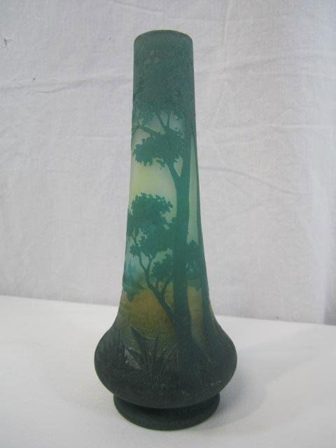G80-29 SIGNED DAUM NANCY VASE: Measures 8 3/4" tall. Estimate $1,500 - $2,000 Starting Bid $1,200