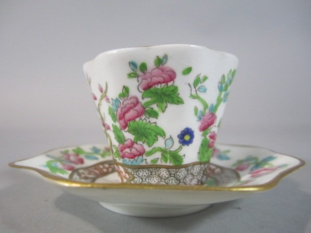 H80-182 COAL PORT CUP & SAUCER: Cup measures 1 5/8" tall. Estimate $150 - $200 Starting Bid $75