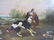 A44-38 DOGS & CATS FIGHTING OIL PAINTING - 3