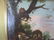 A44-38 DOGS & CATS FIGHTING OIL PAINTING - 5