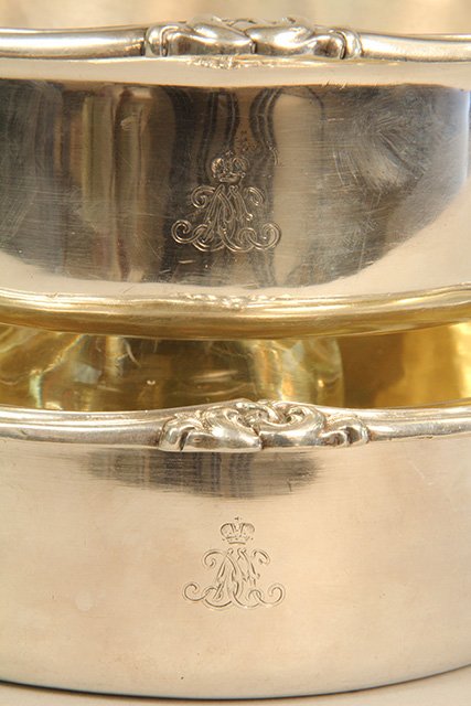 C45-21 PAIR OF VERY IMPORTANT RUSSIAN SILVER BOWLS - 2