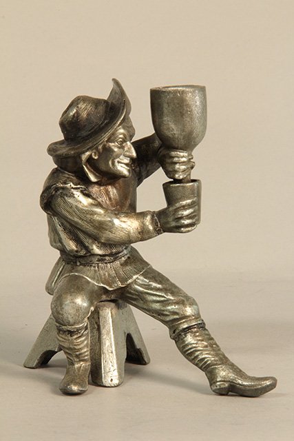 C45-41 PEWTER MAN CANDLE HOLDER