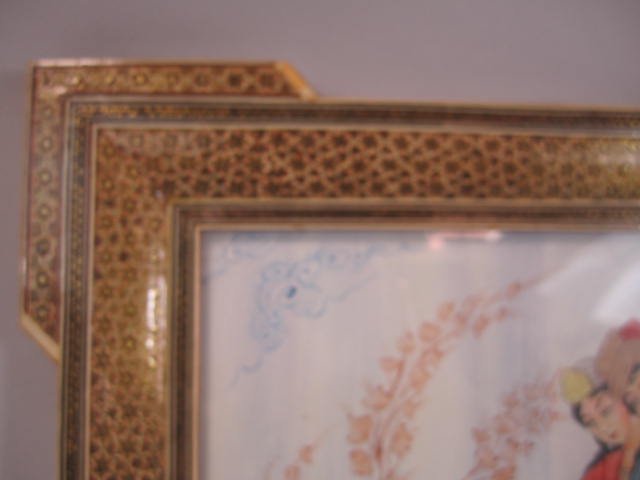 C45-57 PERSIAN WATERCOLOR WITH FABULOUS FRAME - 2