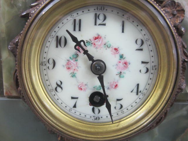 A45-4 FRENCH ONYX & BRONZE FIGURAL CLOCK - 7