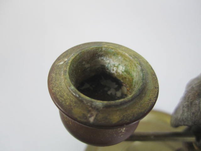 A45-9 VIENNA BRONZE COCKATOO CANDLE HOLDER - 4