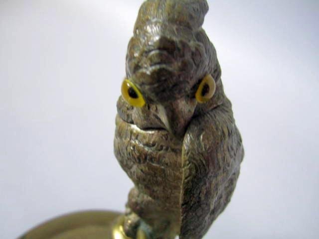 A45-9 VIENNA BRONZE COCKATOO CANDLE HOLDER - 6
