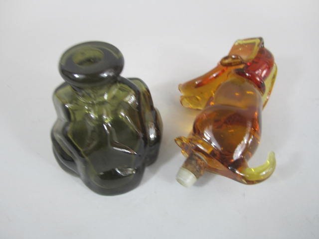 A45-12 UNUSUAL MURANO ART GLASS DOG DECANTER - 5
