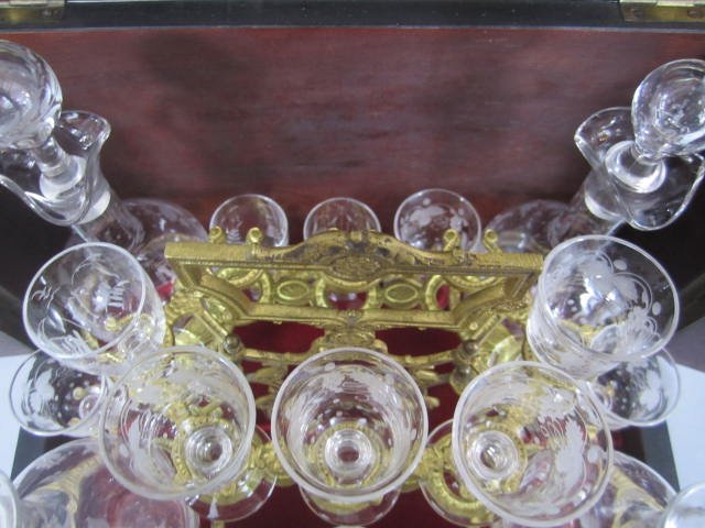 A45-6 FRENCH EBONY & CRYSTAL TANTALUS - 3