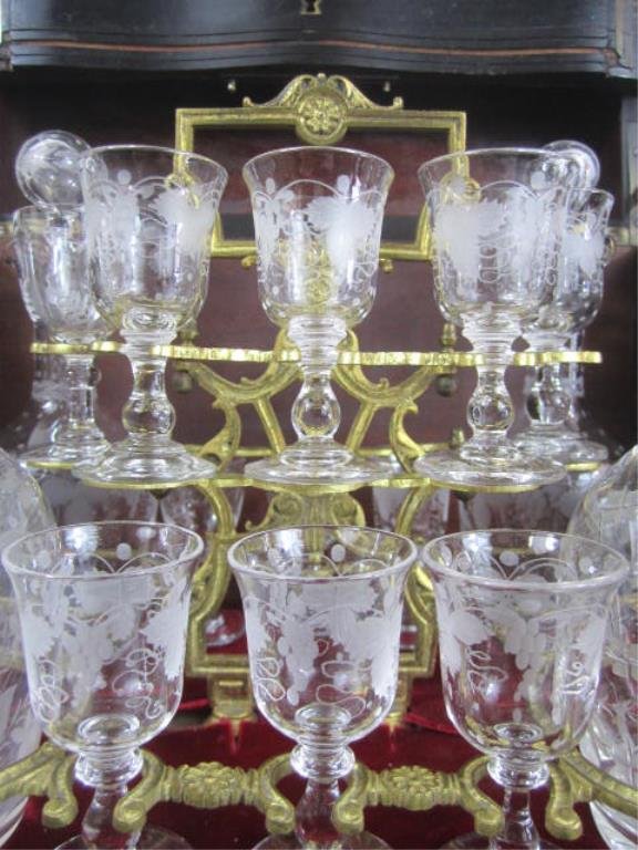 A45-6 FRENCH EBONY & CRYSTAL TANTALUS - 9