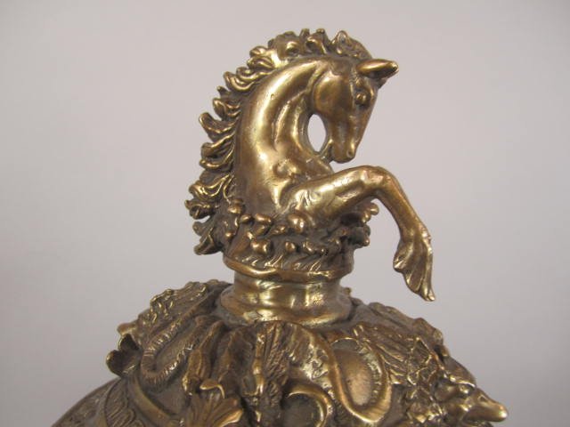 A45-10 PORCELAIN & BRONZE COVERED CORNUCOPIA - 4