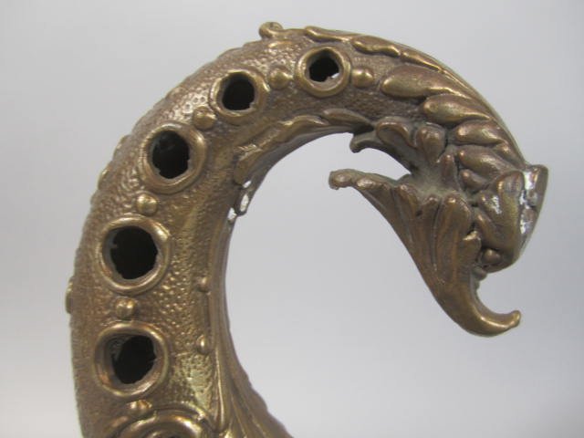 A45-10 PORCELAIN & BRONZE COVERED CORNUCOPIA - 8