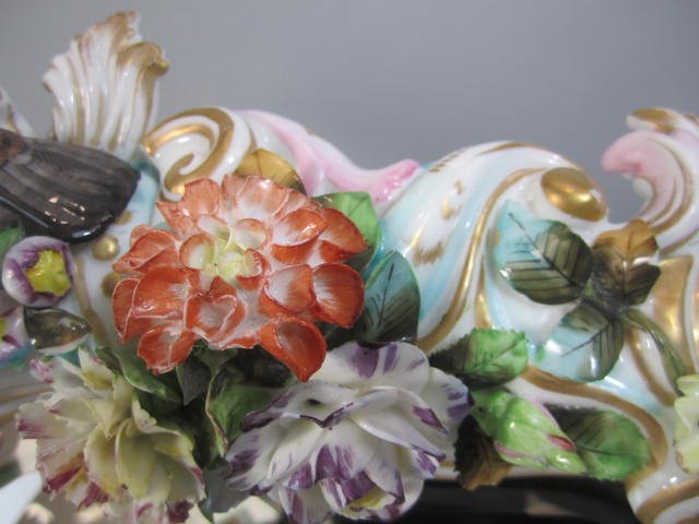 A45-1 GERMAN PORCELAIN TABLE MIRROR - 2
