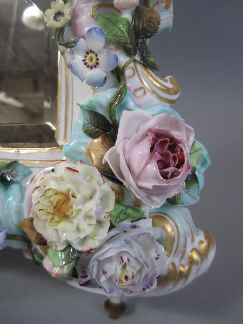 A45-1 GERMAN PORCELAIN TABLE MIRROR - 6