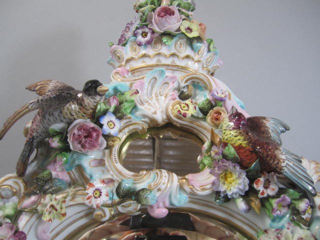 A45-1 GERMAN PORCELAIN TABLE MIRROR - 9