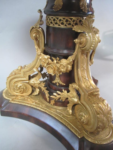 A11-1 GUILT BRONZE TABLE WITH PORCELAIN PLAQUES - 7