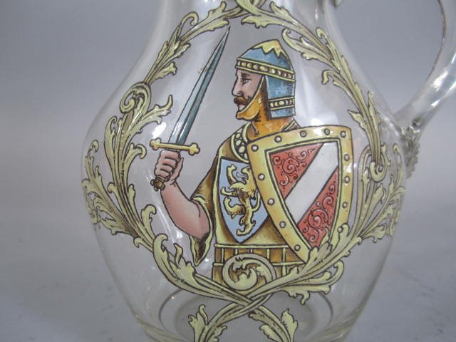 A45-17 MOSER ENAMEL, CRYSTAL & PEWTER STEIN - 4