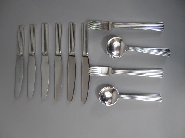 A45-18 GEORG JENSEN STERLING SILVER LUNCHEON SET - 2