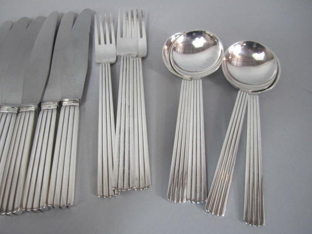 A45-18 GEORG JENSEN STERLING SILVER LUNCHEON SET - 5