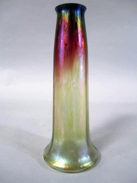 J1-14 RINDSKOPH LOETZ STYLE VASE: Measures 12" tall. Good condition. Estimate $100 - $200 Starting Bid $20