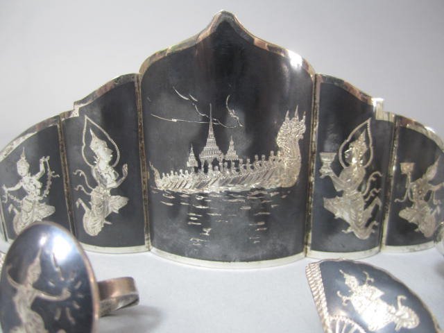 H44-1 COLLECTION OF SIAM STERLING SILVER JEWELRY - 3
