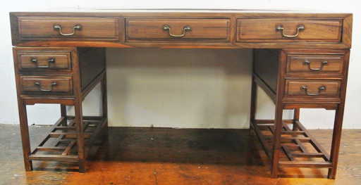 J34-61 ANTIQUE BLACKWOOD CHINESE DESK - J34-61 ANTIQUE BLACKWOOD CHINESE DESK