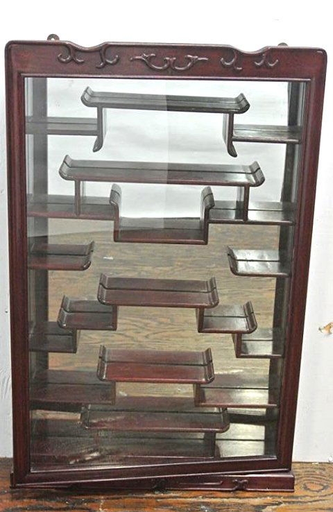 J34-7 ROSEWOOD DISPLAY: Measures 32 1/4" x 19" x 3 1/2". Estimate $100 - $200 Starting Bid $10