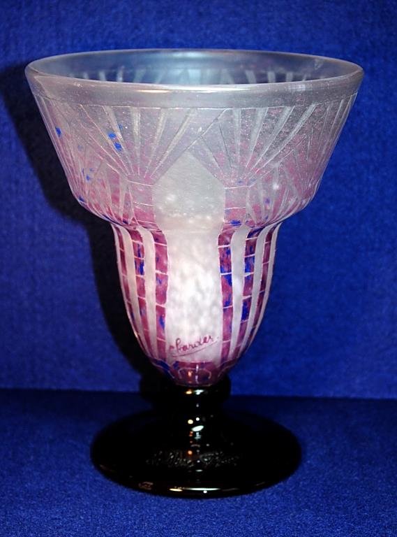 J93-8 LE VERRE FRANCAIS CHARDER CAMEO VASE: Measures 7 1/2" tall. Estimate $1,000- 1,500. Starting Bid $750.