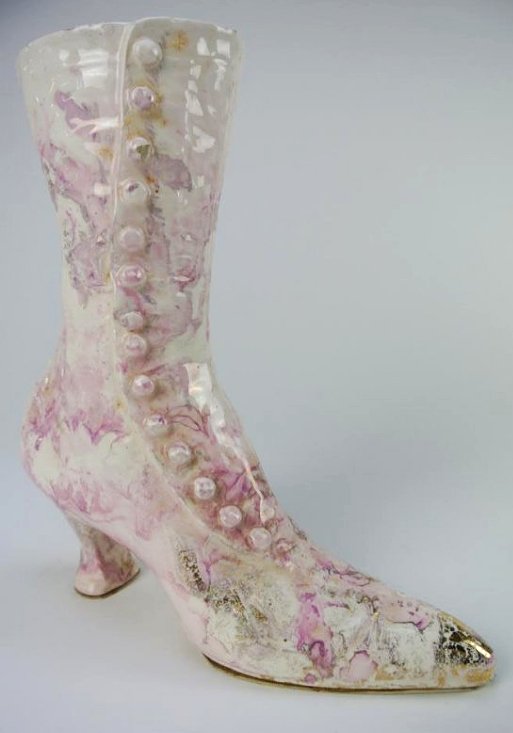 A91-14 SASCHA BRASTOFF BOOT: Measures 9 3/4". Estimate $100- 200. Starting Bid $20.