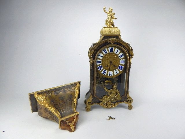 K19-1  LOUIS XIV BOULLE MARQUETRY BRACKET CLOCK (1 of 10)