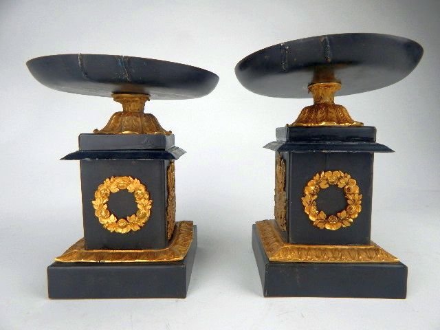 K13-85  PAIR OF EMPIRE STYLE TAZZAS (1 of 8)