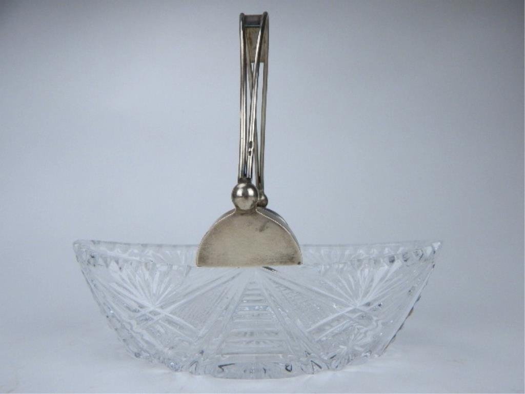 K13-19  RUSSIAN SILVER & CRYSTAL SERVING DISH (1 of 2)