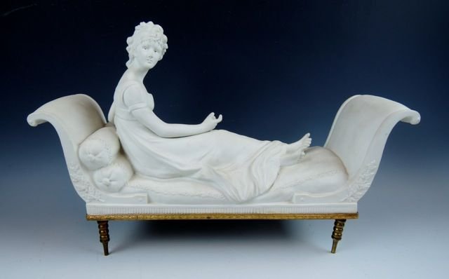 A44-28  DOMENECH ET PFEFFER "MADAME RECAMIER" SCULPTURE (1 of 4)