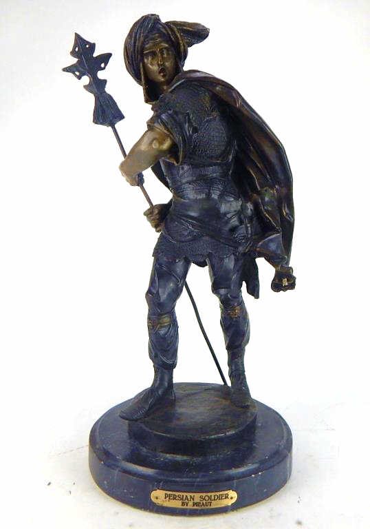 K13-64  BRONZE PERSIAN SOLDIER BY PIEAUT (1 of 8)