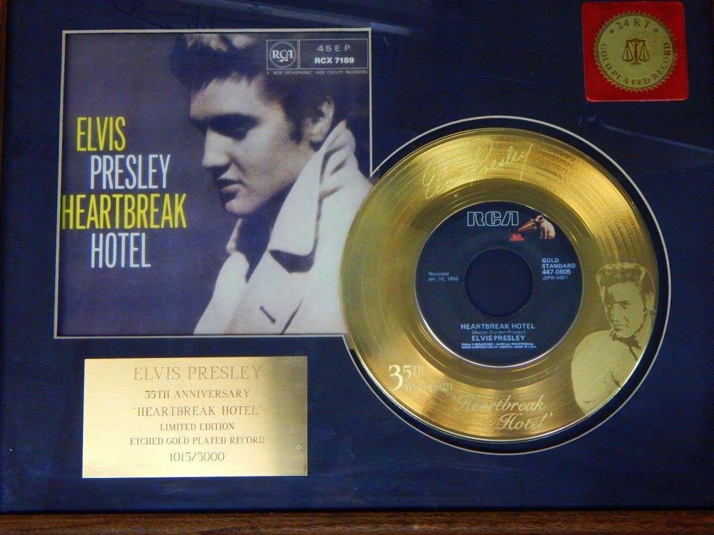 A76-6  ELVIS PRESLEY 24kt GOLD PLATED RECORD (1 of 5)