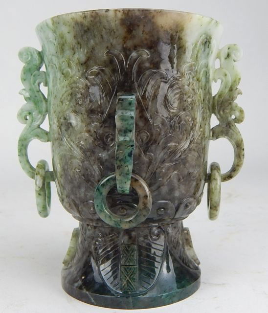 K13-14  CHINESE CARVED JADE VESSEL (1 of 5)