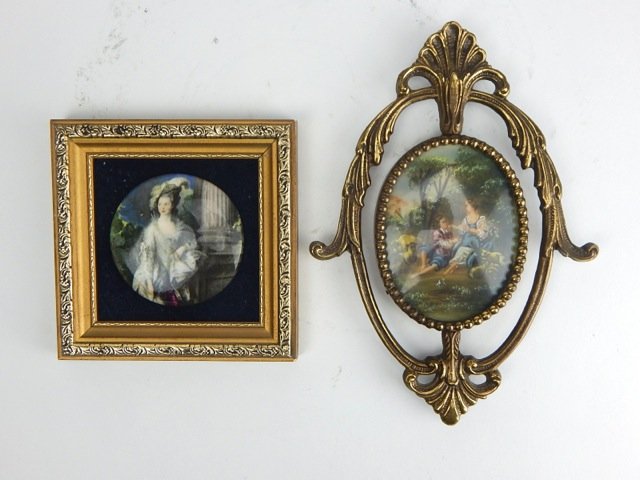 A41-102  TWO ENGLISH MINIATURE PAINTINGS IN FRAMES (1 of 5)