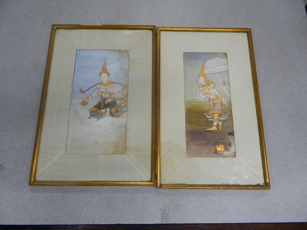 A41-130  TWO CHINESE PAINT ON PAPER (1 of 3)