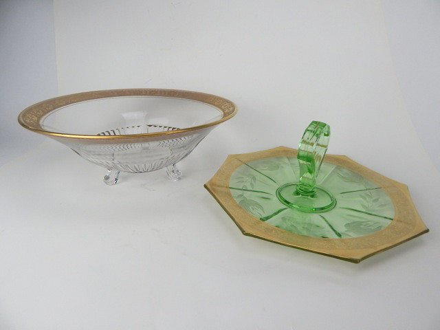 Vintage Crystal Bowl & Crystal Serving Platter (1 of 6)