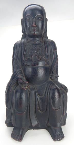 Chinese Bronze Seated Warrior (1 of 3)