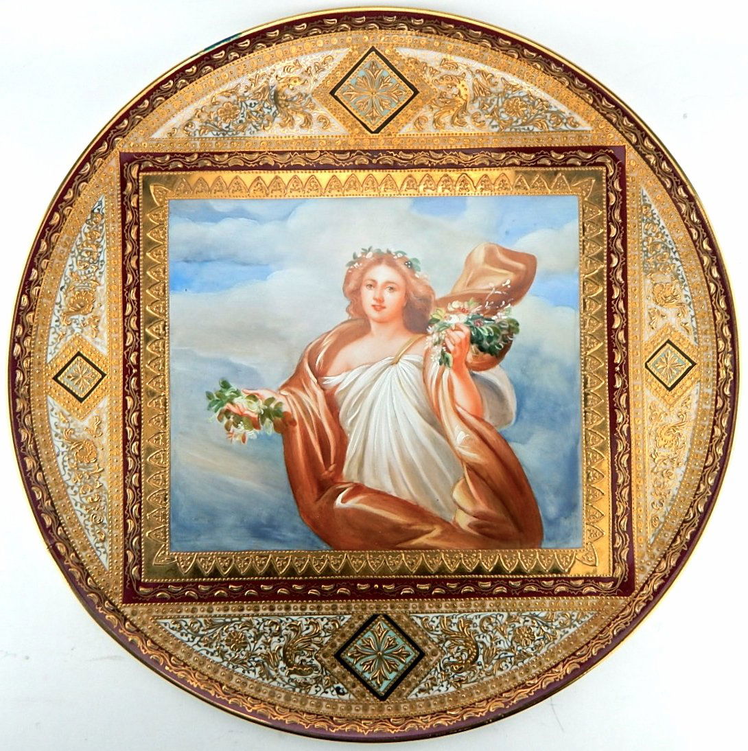 Large Royal Vienna Style Porcelain Charger (1 of 5)