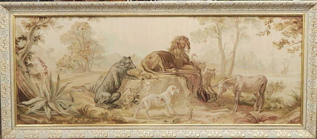 19th Century French Tapestry in Frame (1 of 4)