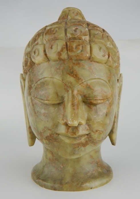 Carved Marble Buddha Head (1 of 3)