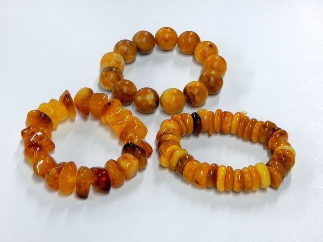 Three Yellow Amber Bracelets (1 of 4)